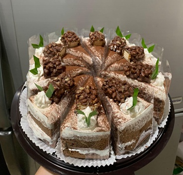 เค้กเวเฟอร์ช็อกโกแลตครีมนมสด